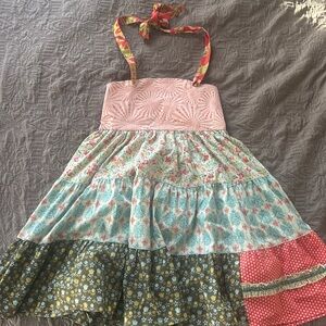MATILDA JANE SERENDIPITY FLORAL TEXTURED BOHO FOLK TIERED ELLIE DRESS SIZE 8